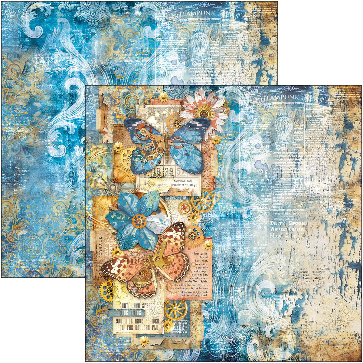 Esprit de Voyage Paper Pad 12"x12" 12/Pkg-4