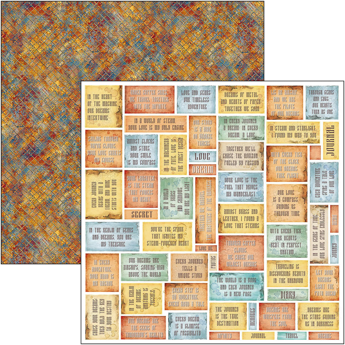 Esprit de Voyage Paper Pad 12"x12" 12/Pkg-10