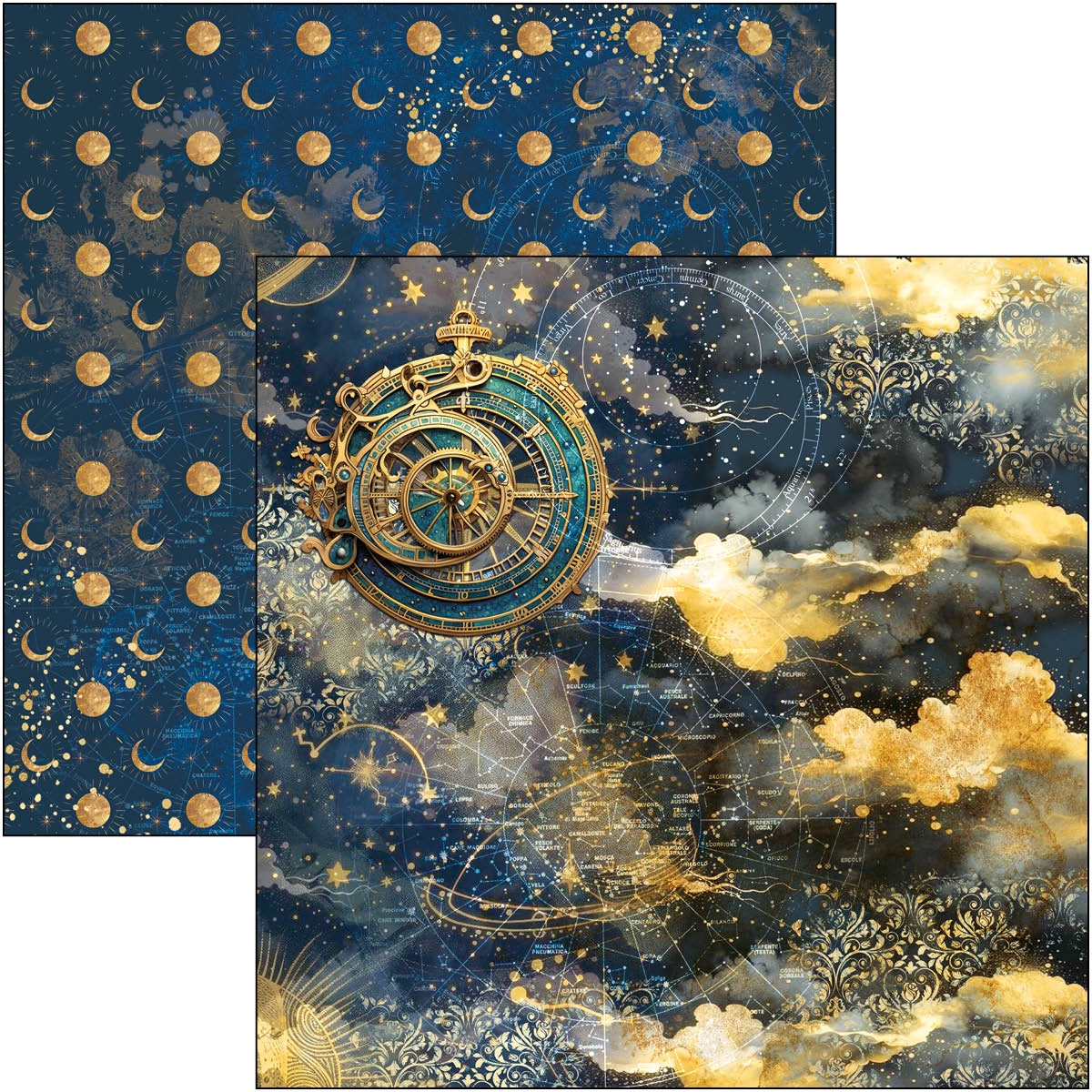 Celestial Paper Pad 12"x12" 12/Pkg-4