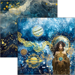 Celestial Paper Pad 12"x12" 12/Pkg-5