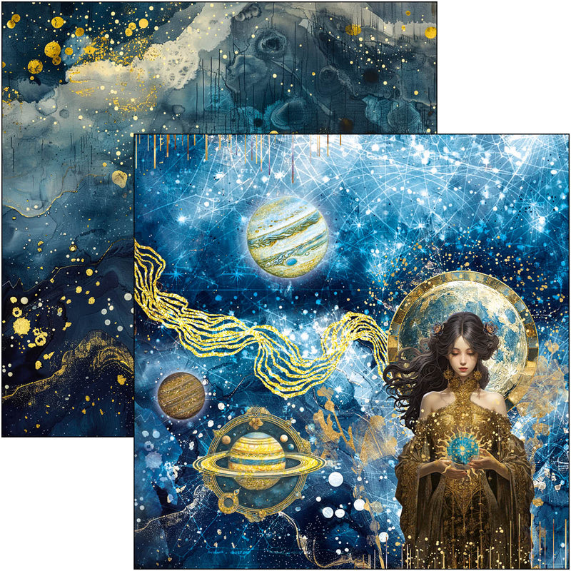 Celestial Paper Pad 12"x12" 12/Pkg-5