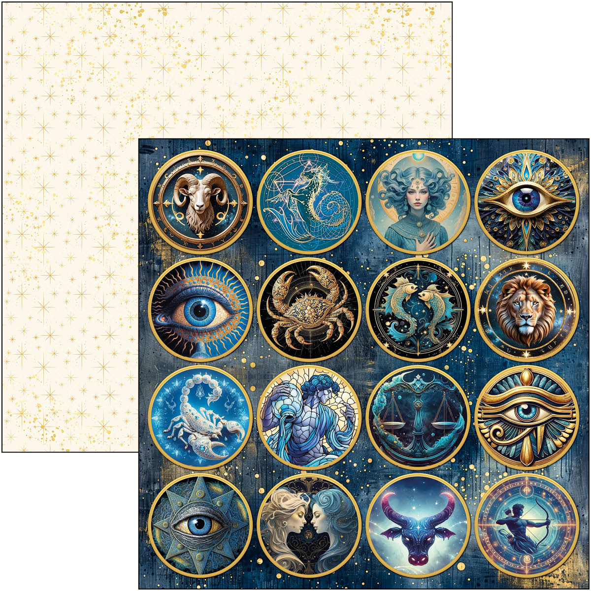 Celestial Paper Pad 12"x12" 12/Pkg-9