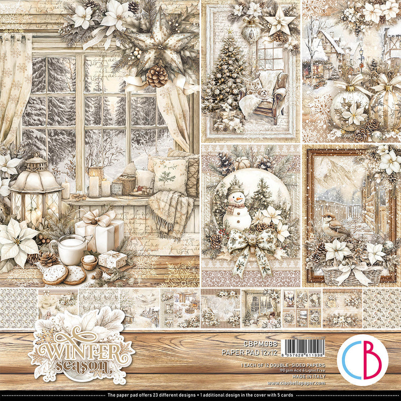 Winter Season Paper Pad 12"x12" 12/Pkg-1