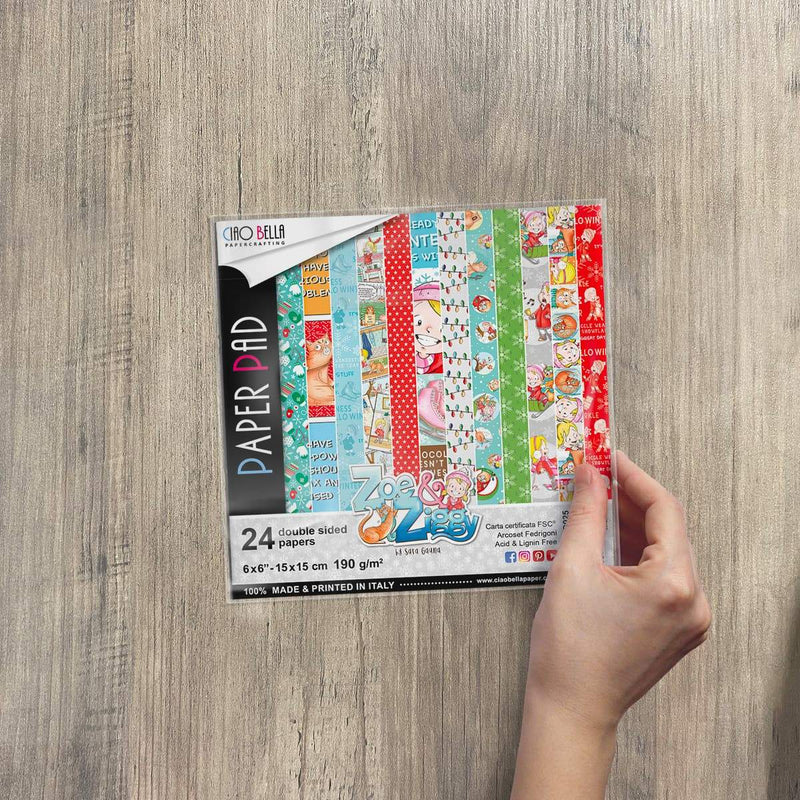 Ciao Bella Zoe & Ziggy Paper Pad 6"x6" 24/Pkg-4