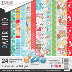 Ciao Bella Zoe & Ziggy Paper Pad 6"x6" 24/Pkg-1