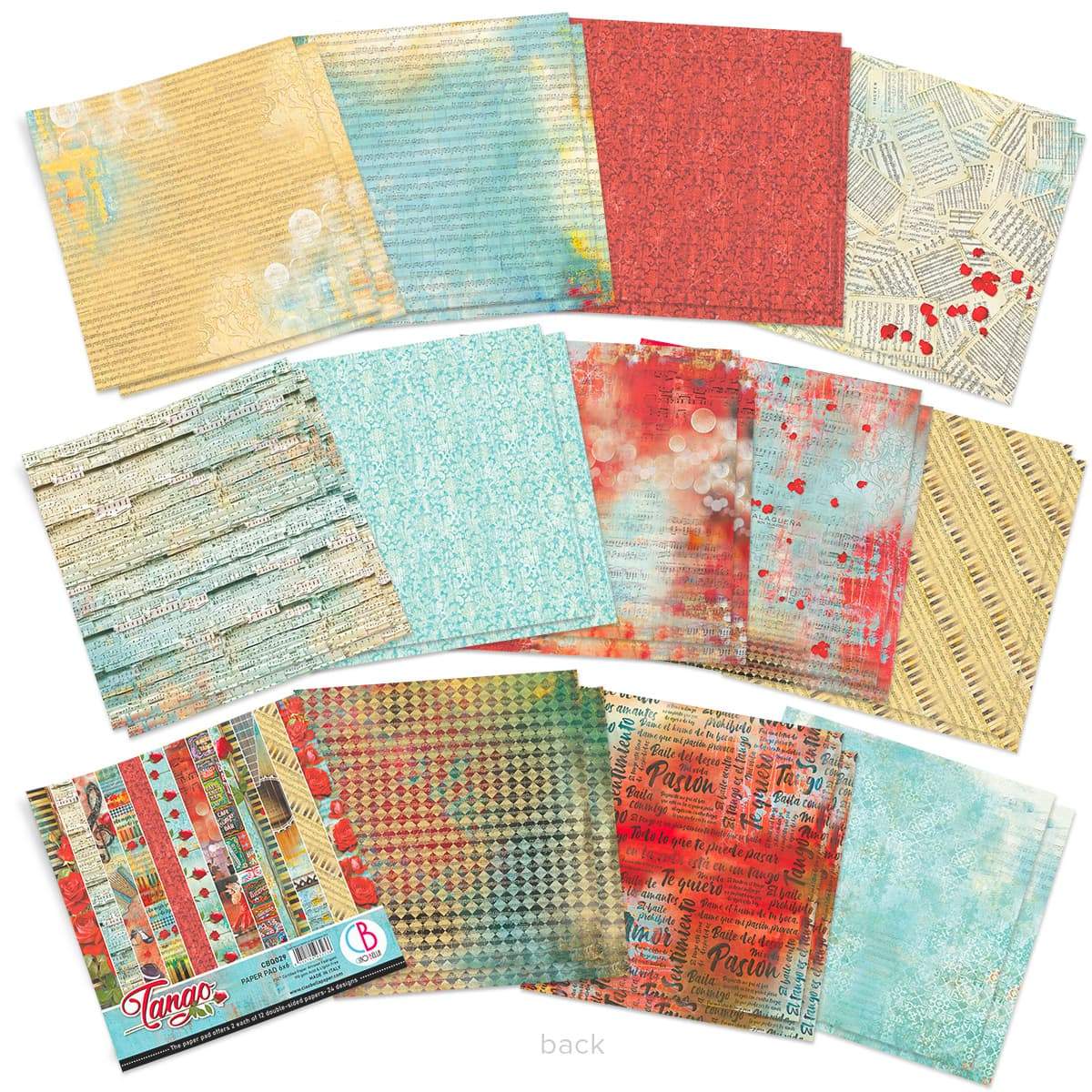 Ciao Bella Tango Paper Pad 6"x6" 24/Pkg-3