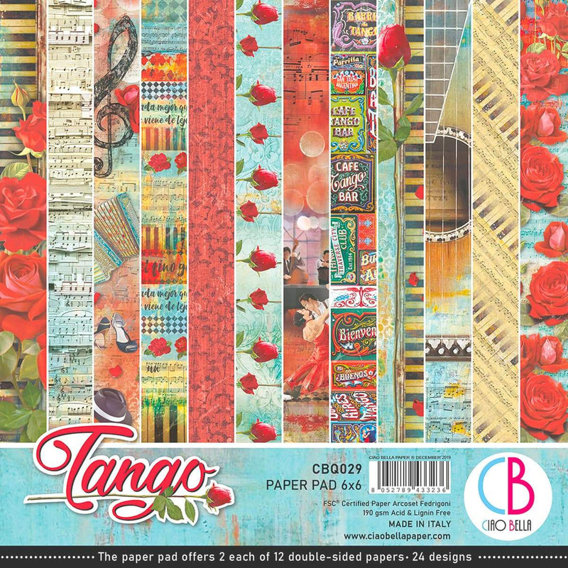 Ciao Bella Tango Paper Pad 6"x6" 24/Pkg-1