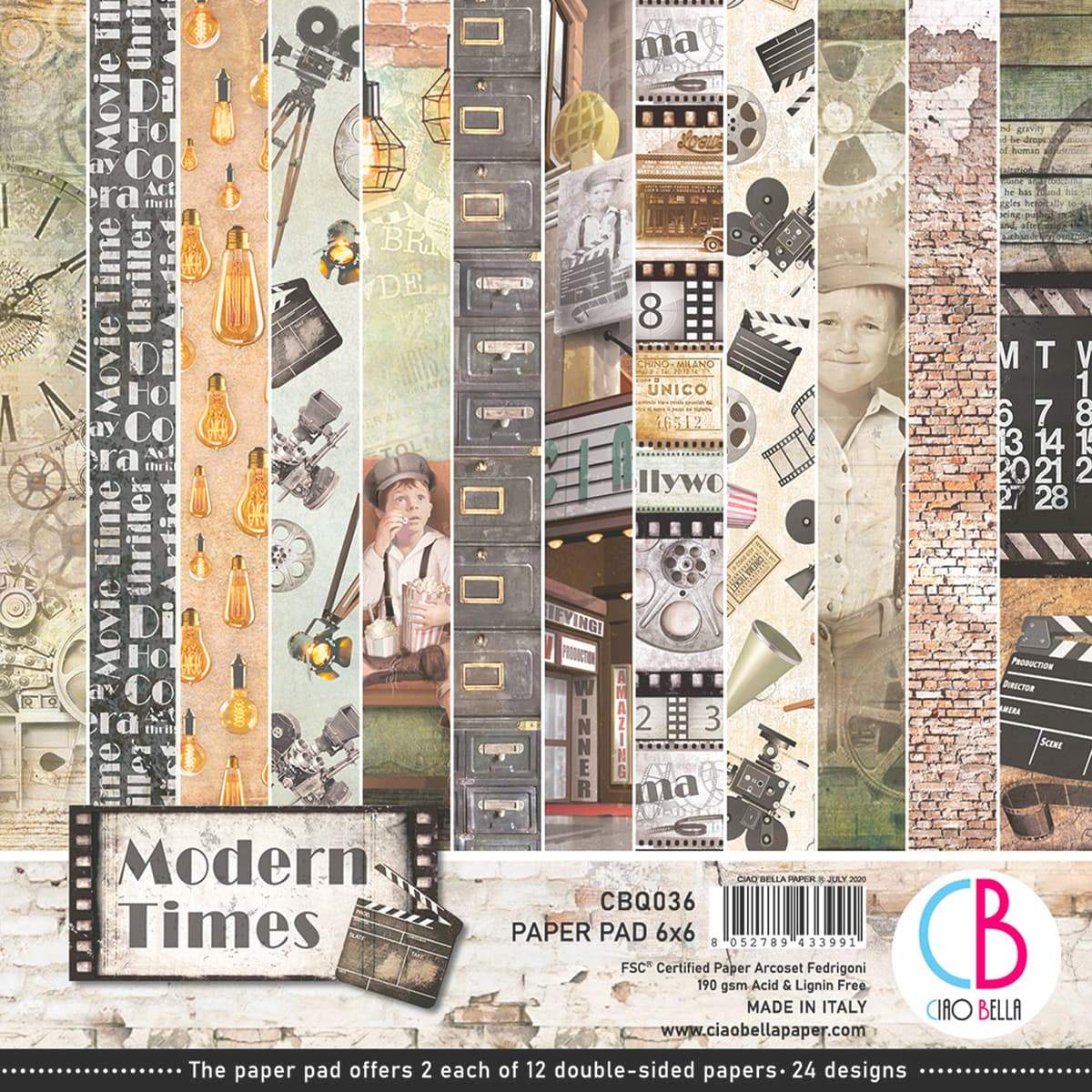 Ciao Bella Modern Times Paper Pad 6"x6" 24/Pkg-1