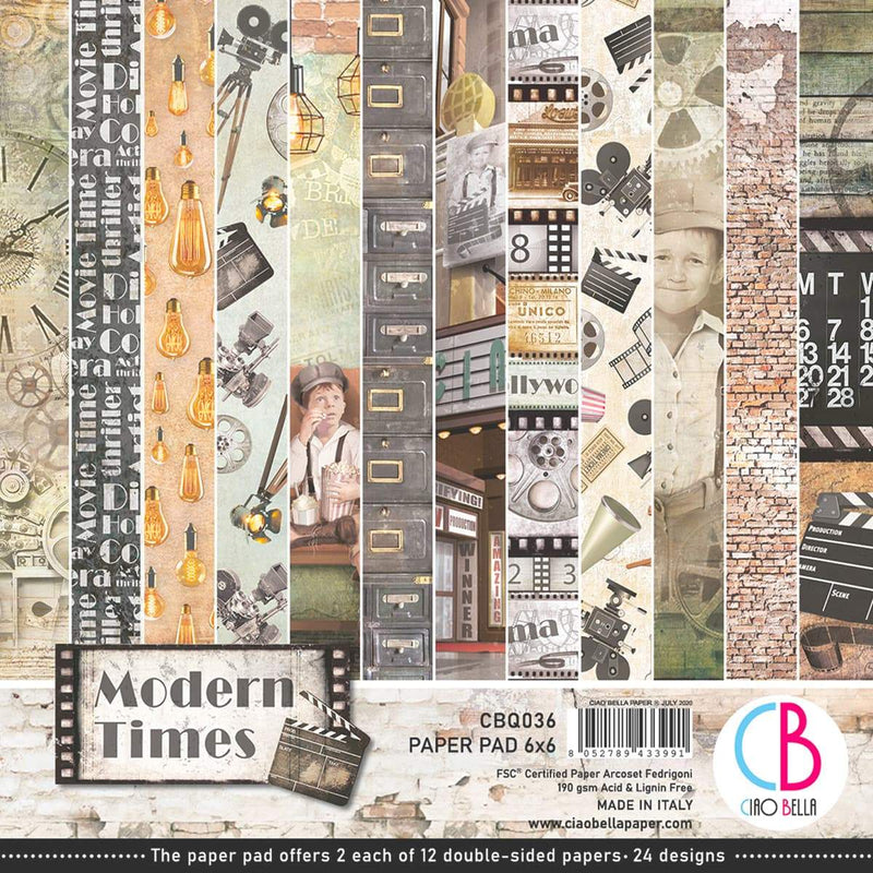 Ciao Bella Modern Times Paper Pad 6"x6" 24/Pkg-1