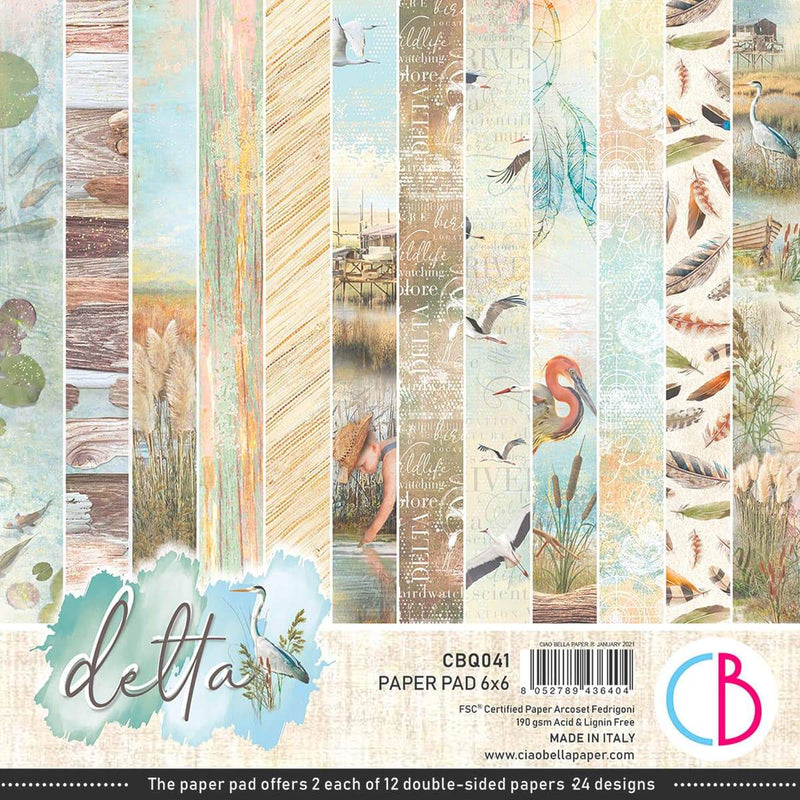 Ciao Bella Delta Paper Pad 6"x6" 24/Pkg-1