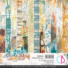 Ciao Bella Blue Note Paper Pad 6"x6" 24/Pkg-1