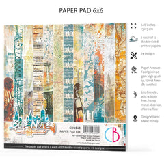 Ciao Bella Blue Note Paper Pad 6"x6" 24/Pkg-6