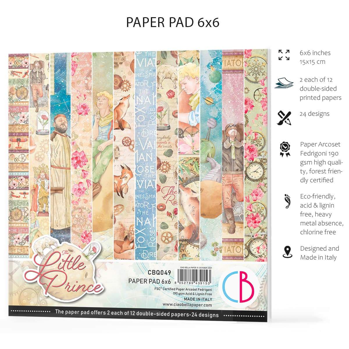Ciao Bella The Little Prince Paper Pad 6"x6" 24/Pkg-6