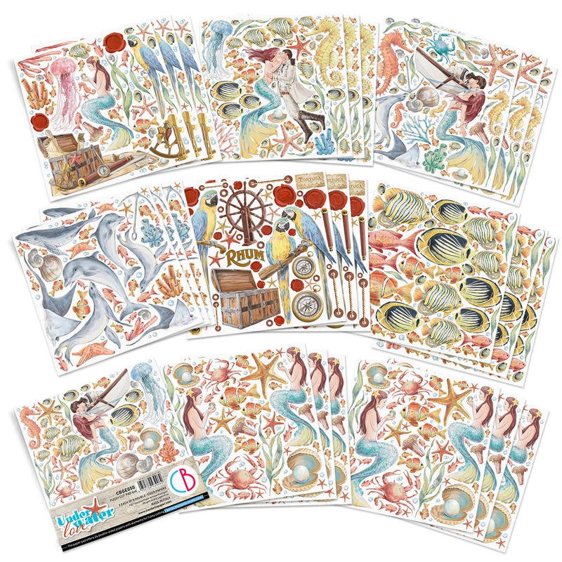 Ciao Bella Underwater Love Fussy Cut Pad 6"x6" 24/Pkg-2