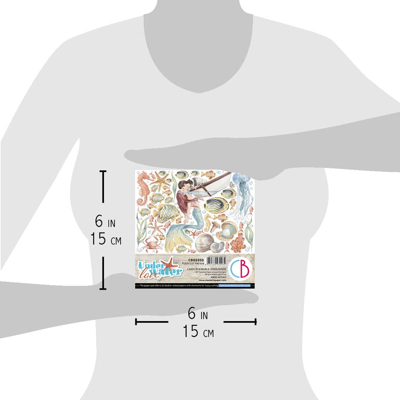 Ciao Bella Underwater Love Fussy Cut Pad 6"x6" 24/Pkg-5