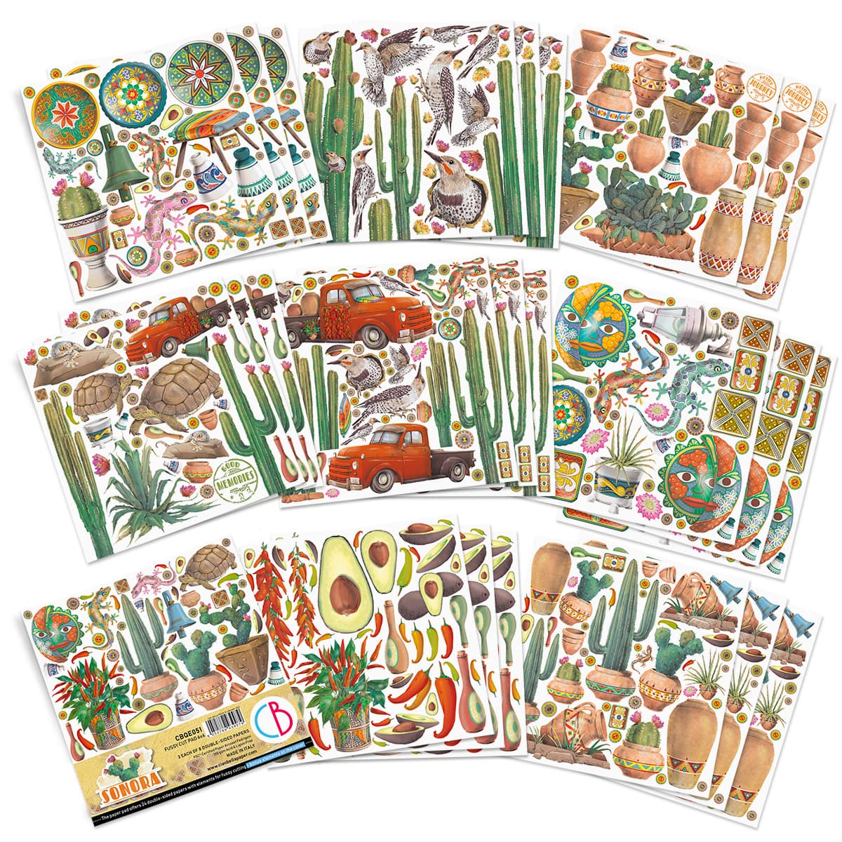 Ciao Bella Sonora Fussy Cut Pad 6"x6" 24/Pkg-2