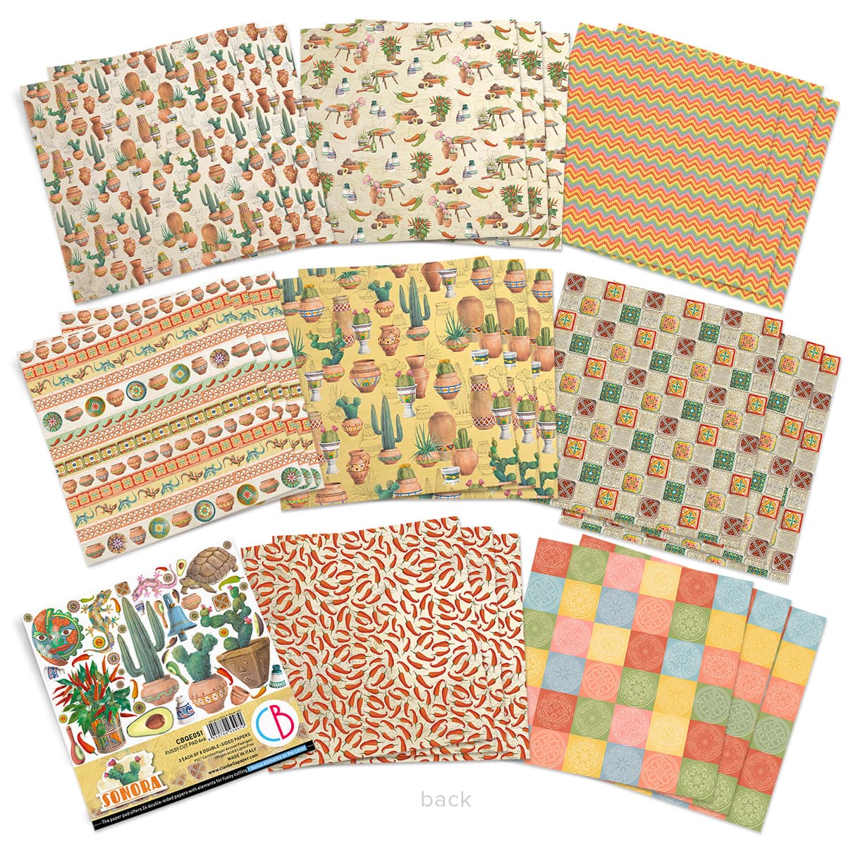Ciao Bella Sonora Fussy Cut Pad 6"x6" 24/Pkg-3