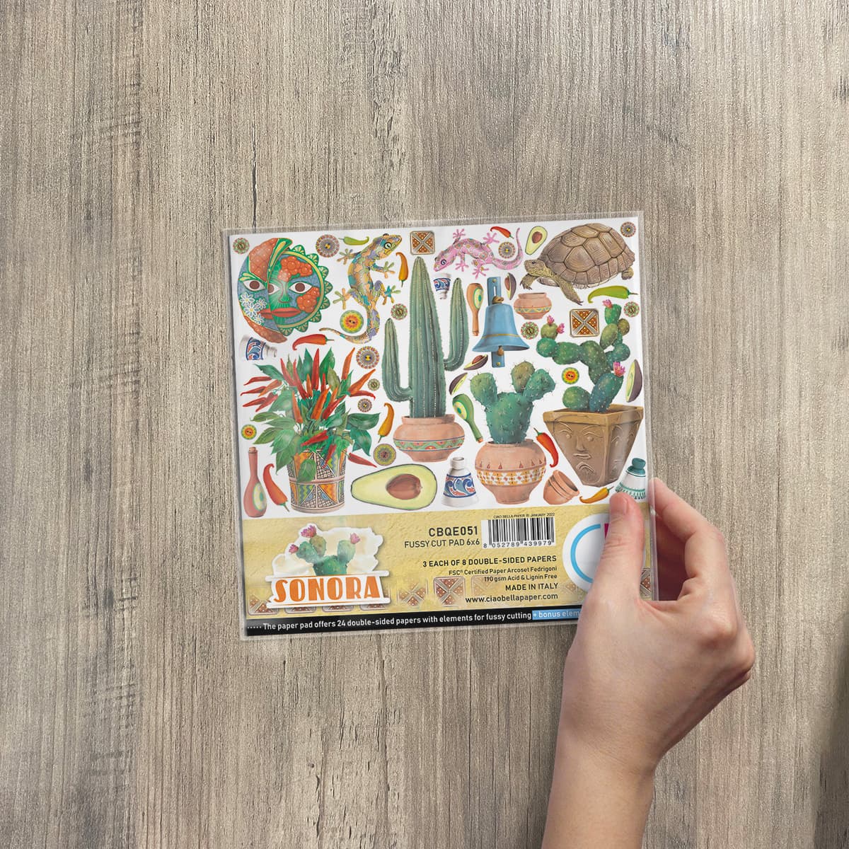 Ciao Bella Sonora Fussy Cut Pad 6"x6" 24/Pkg-4