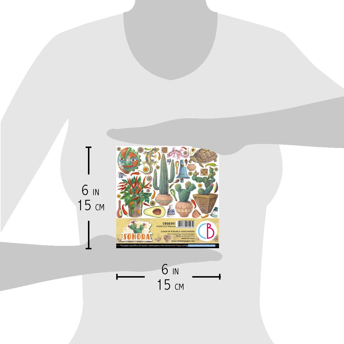 Ciao Bella Sonora Fussy Cut Pad 6"x6" 24/Pkg-5