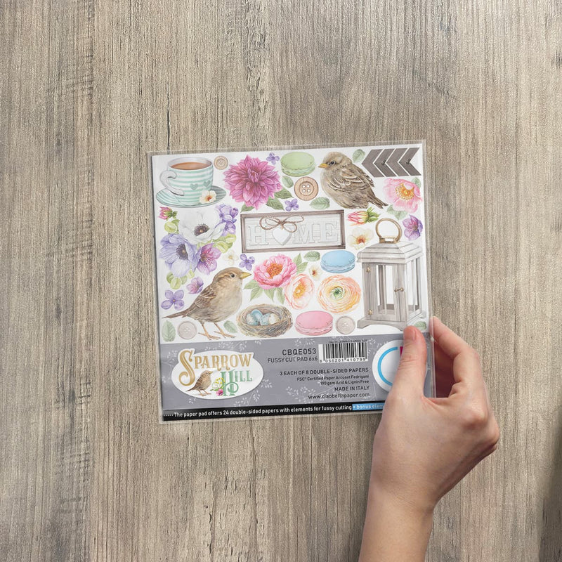 Ciao Bella Sparrow Hill Fussy Cut Pad 6x6 24/Pkg-4