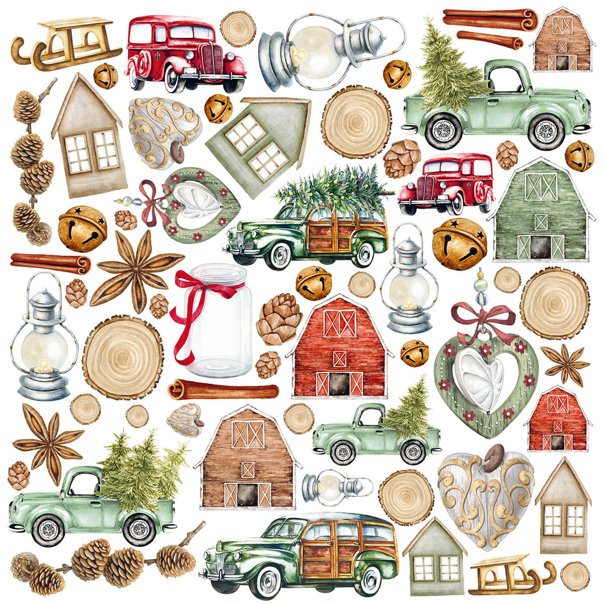 Christmas Vibes Pad 6x6 24/Pkg-3