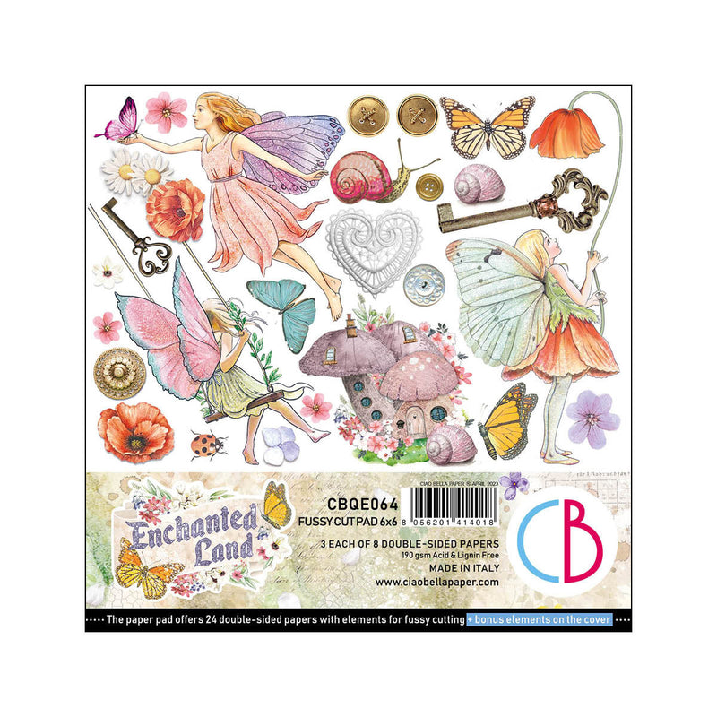 Ciao Bella Enchanted Land Fussy Cut Pad 6"x6" 24/Pkg-1