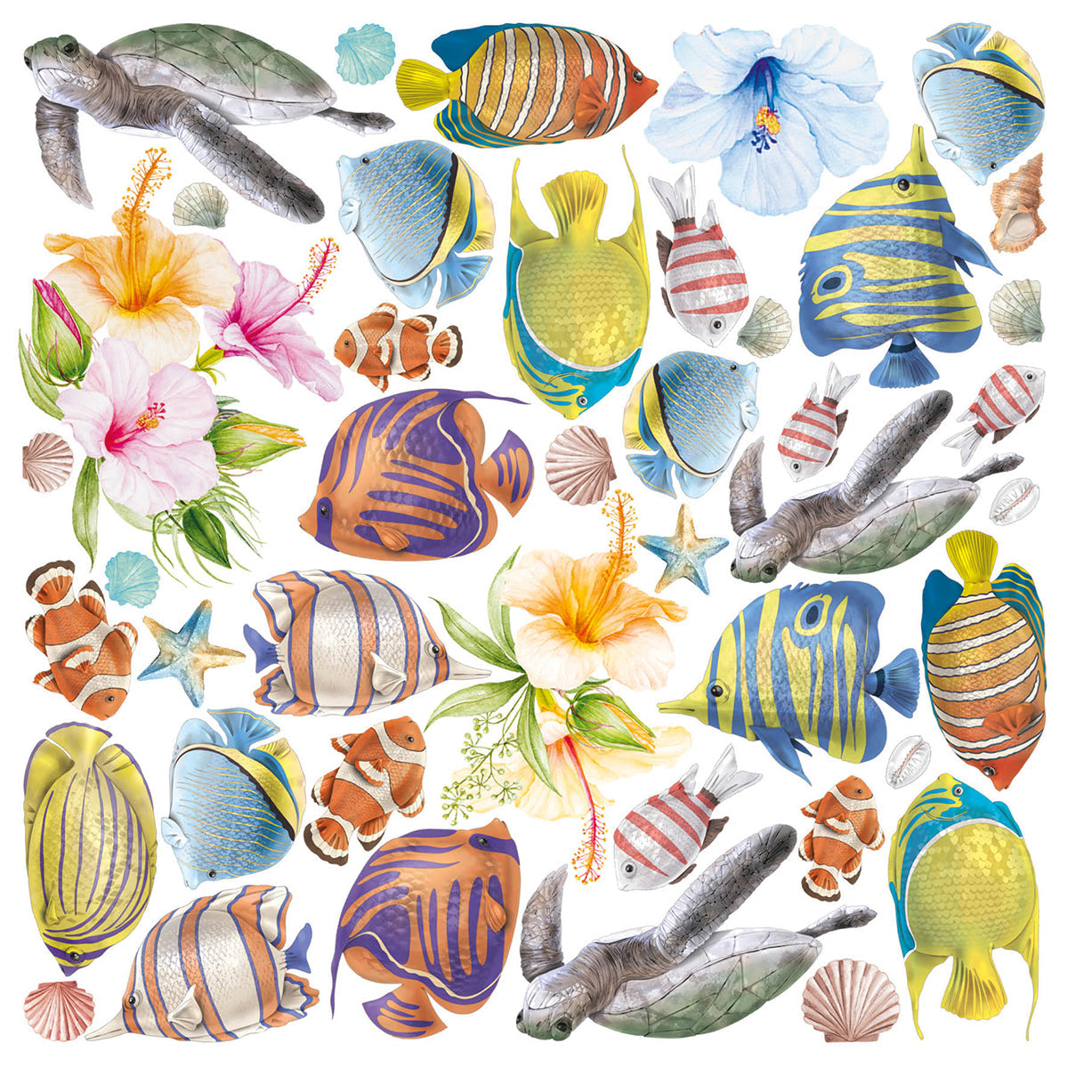 Ciao Bella Summer Breeze Fussy Cut Pad 6"x6" 24/Pkg-7