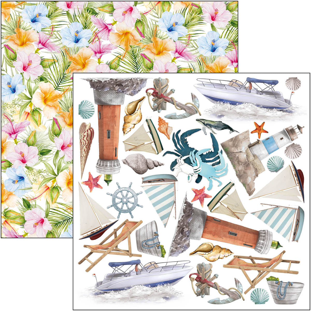 Ciao Bella Summer Breeze Fussy Cut Pad 6"x6" 24/Pkg-2