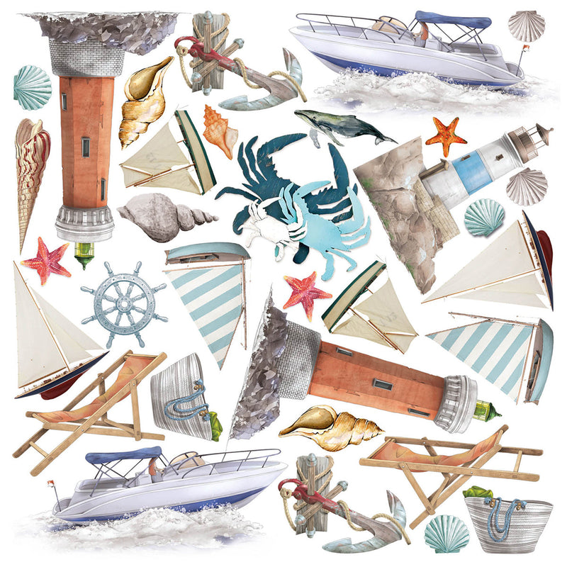Ciao Bella Summer Breeze Fussy Cut Pad 6"x6" 24/Pkg-13