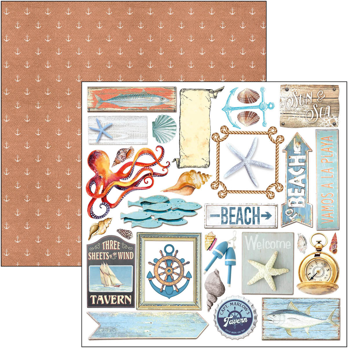 Ciao Bella Summer Breeze Fussy Cut Pad 6"x6" 24/Pkg-15
