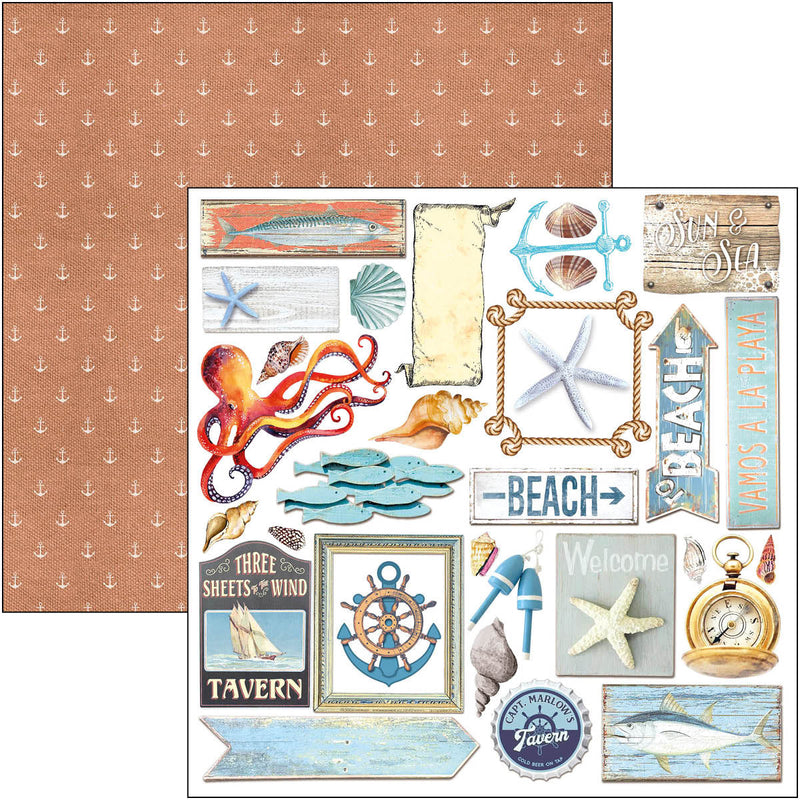 Ciao Bella Summer Breeze Fussy Cut Pad 6"x6" 24/Pkg-15