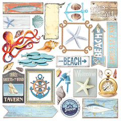 Ciao Bella Summer Breeze Fussy Cut Pad 6"x6" 24/Pkg-16