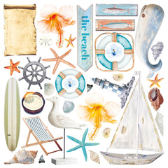 Ciao Bella Summer Breeze Fussy Cut Pad 6"x6" 24/Pkg-21