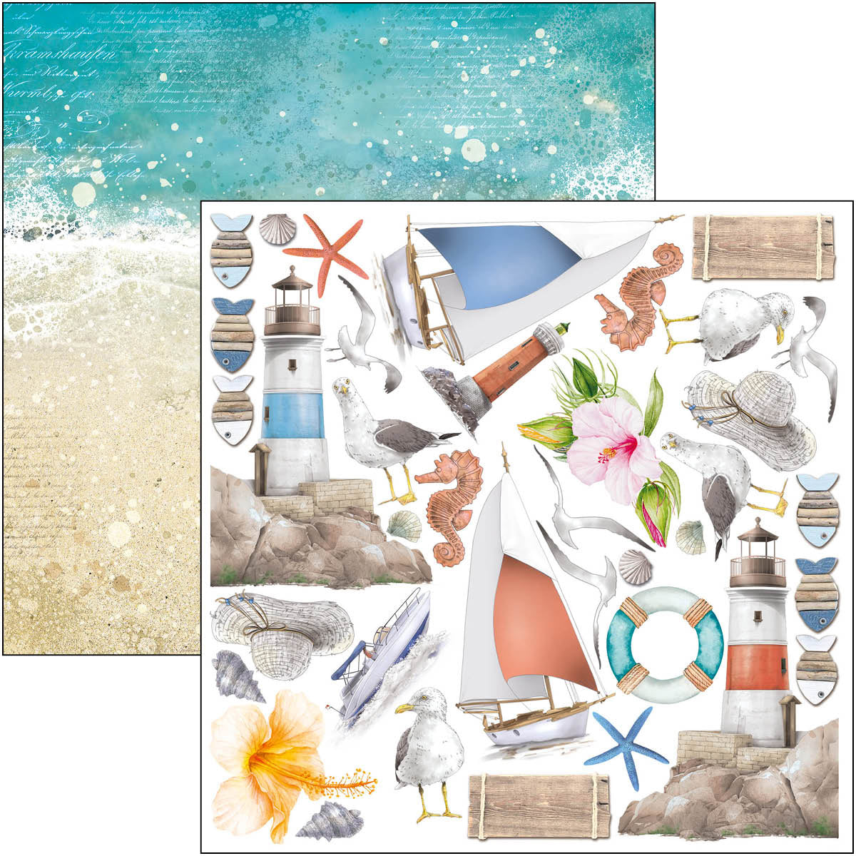 Ciao Bella Summer Breeze Fussy Cut Pad 6"x6" 24/Pkg-17