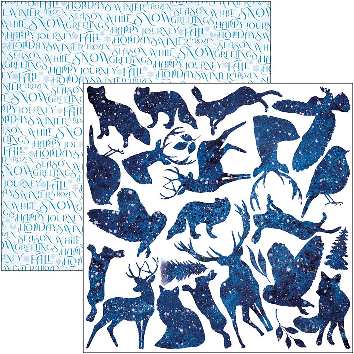 Bloc de papel para recortar Winter Journey de Ciao Bella, 6"x6", 24 unidades-6