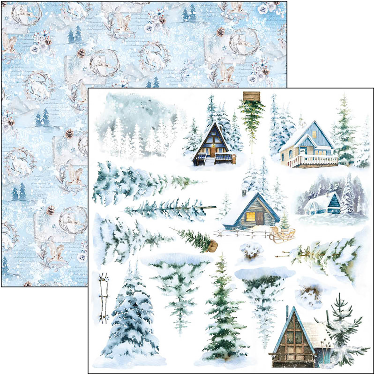 Bloc de papel para recortar Winter Journey de Ciao Bella, 6"x6", 24 unidades-8