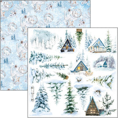 Bloc de papel para recortar Winter Journey de Ciao Bella, 6"x6", 24 unidades-8