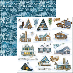 Bloc de papel para recortar Winter Journey de Ciao Bella, 6"x6", 24 unidades-9