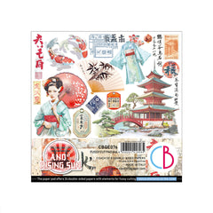Bloc de papel para recortes Land Of The Rising Sun, 6"x6", 24 hojas/paquete-1