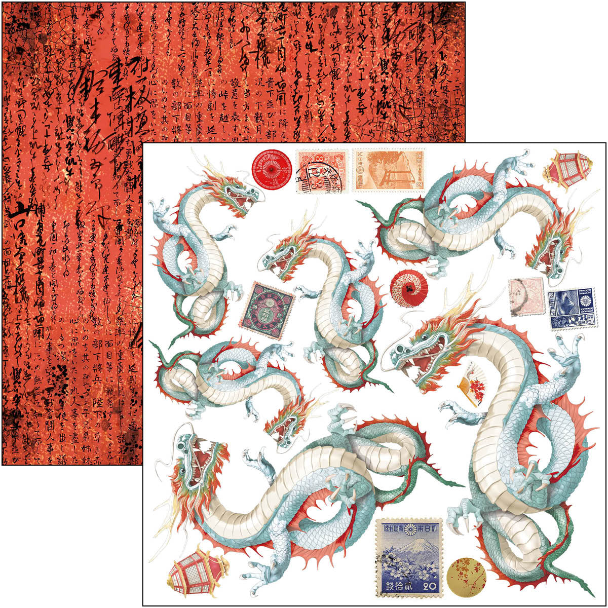 Bloc de papel para recortes Land Of The Rising Sun, 6"x6", 24 hojas/paquete-3