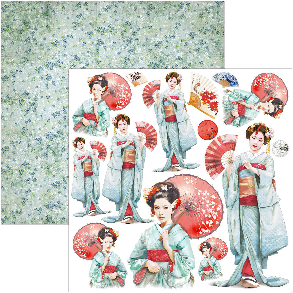 Bloc de papel para recortes Land Of The Rising Sun, 6"x6", 24 hojas/paquete-6