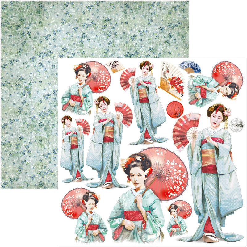 Bloc de papel para recortes Land Of The Rising Sun, 6"x6", 24 hojas/paquete-6