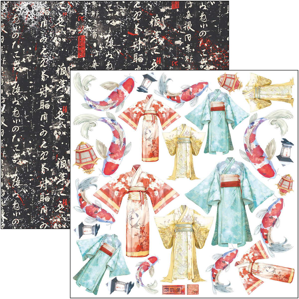 Bloc de papel para recortes Land Of The Rising Sun, 6"x6", 24 hojas/paquete-8
