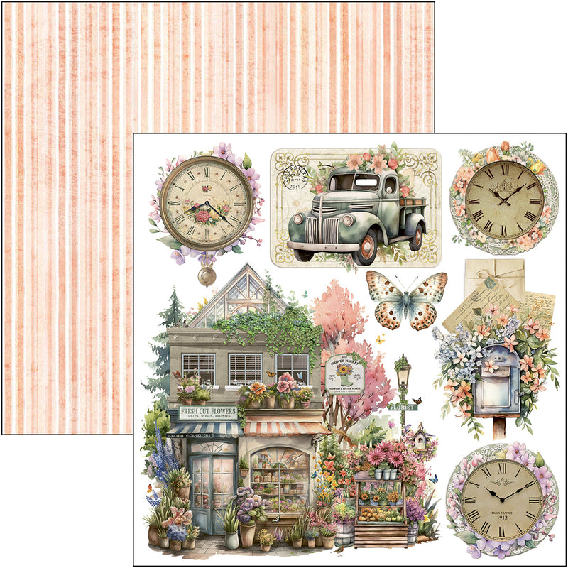 Bloc de recortes Flower Shop 6"x6" 24/paquete-3