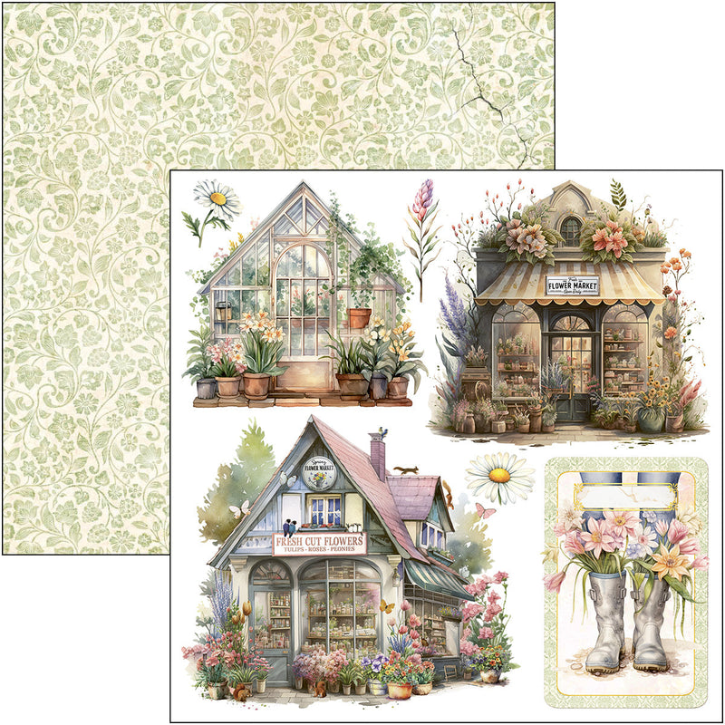 Bloc de recortes Flower Shop 6"x6" 24/paquete-5