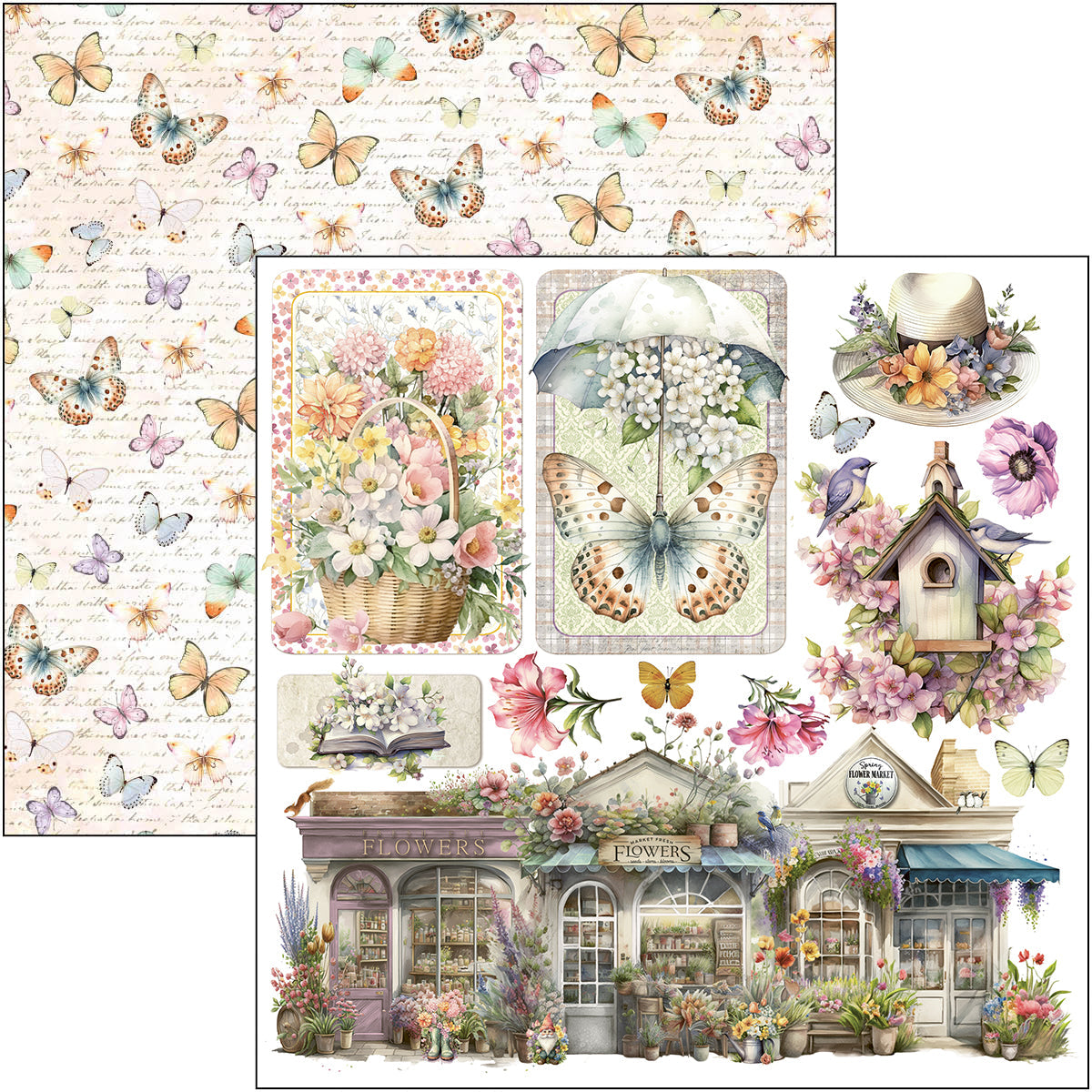 Bloc de recortes Flower Shop 6"x6" 24/paquete-9