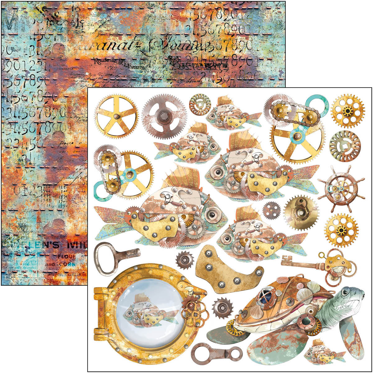 Coral Reef Fussy Cut Pad 6"x6" 24/Pkg-2