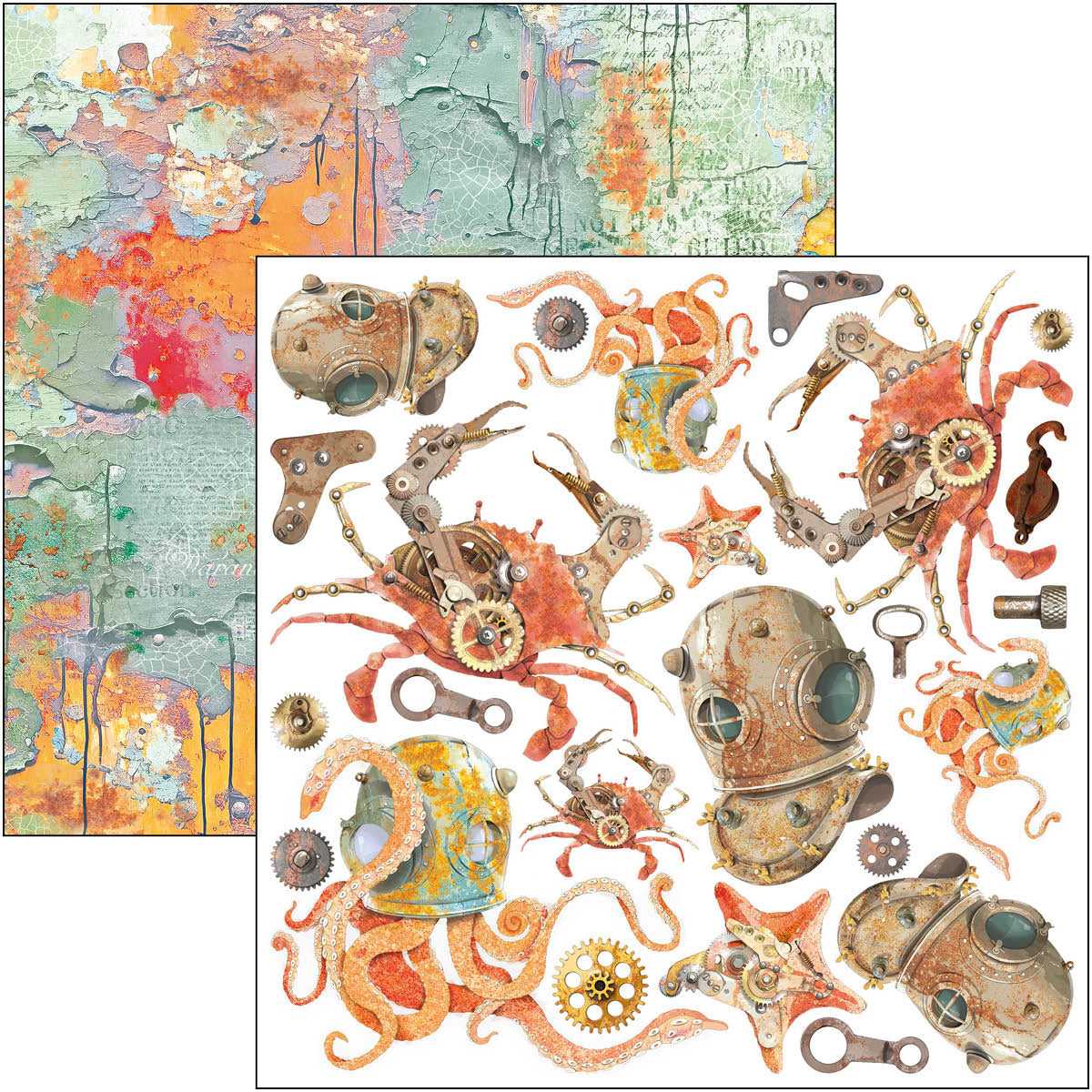 Coral Reef Fussy Cut Pad 6"x6" 24/Pkg-3