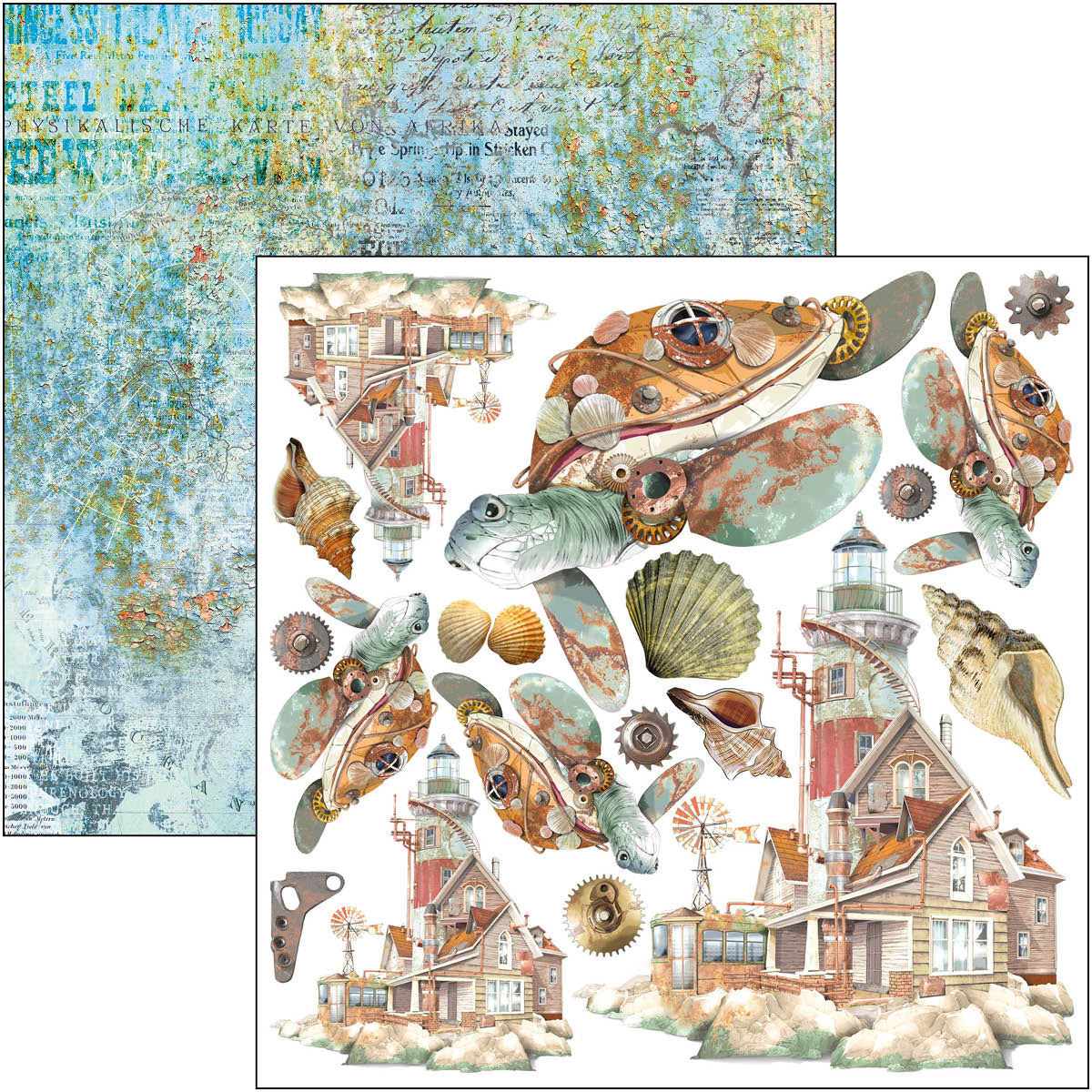 Coral Reef Fussy Cut Pad 6"x6" 24/Pkg-4
