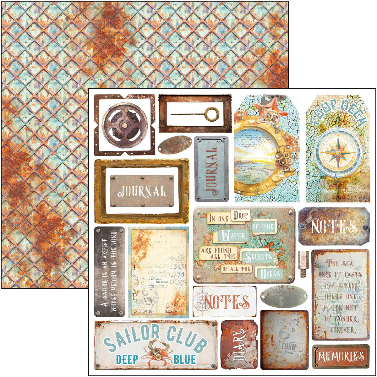 Coral Reef Fussy Cut Pad 6"x6" 24/Pkg-7